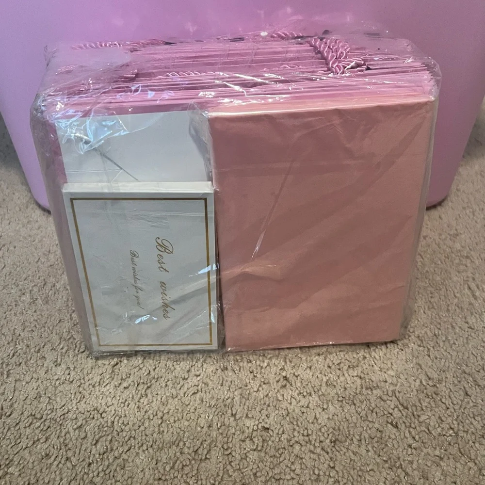 Pink Gift Bags with Cards